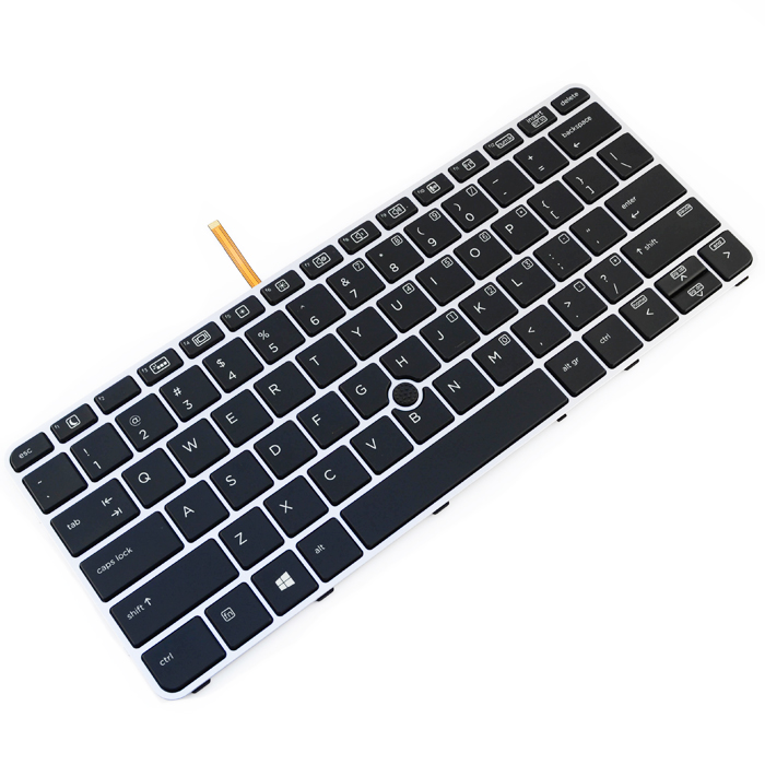Tastatura Laptop HP EliteBook 820 G3 iluminata cu rama argintie