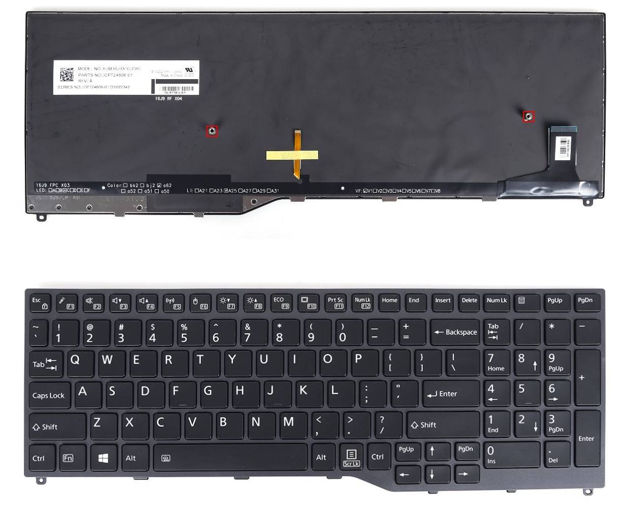 Tastatura Laptop Fujitsu Siemens Lifebook U757 - imagine 3