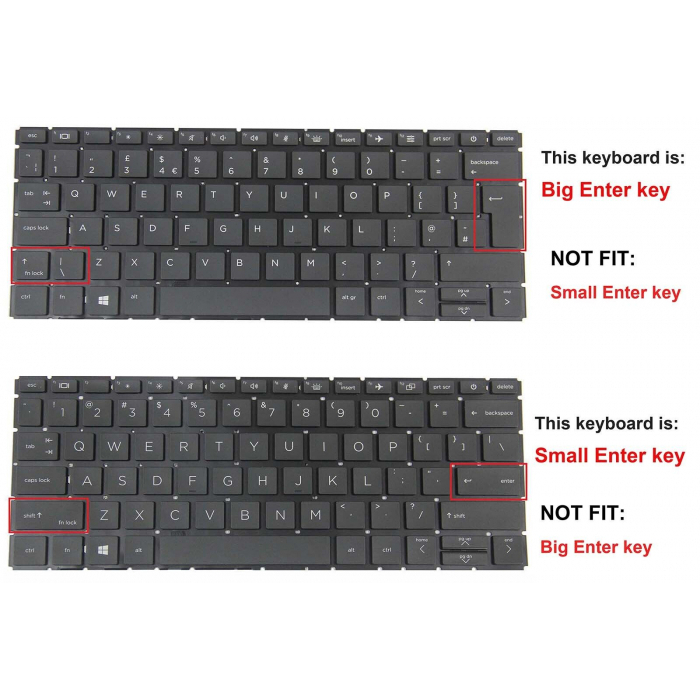 Tastatura Laptop HP ProBook X360 435 G8 iluminata layout UK - imagine 2