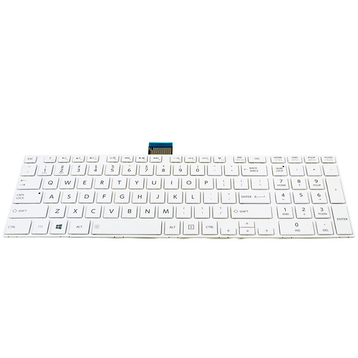 Tastatura Laptop Toshiba Satellite L850 alba cu rama - imagine 2